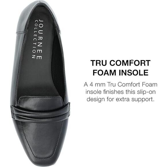 Journee Womens Vidoree Tru Comfort Foam Loafer Slip On Square Toe Flats - Picture 4 of 6